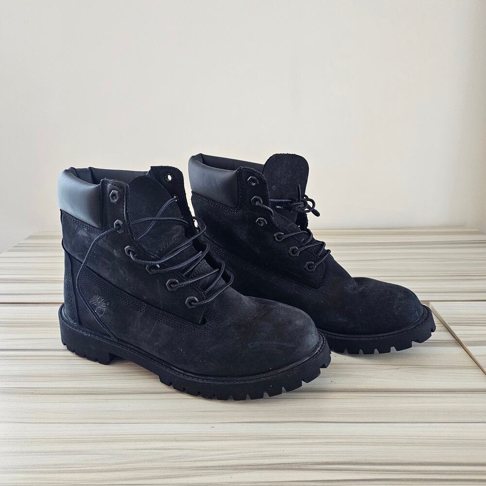 Timberland Black Leather Lace Up Men Boots Size 6